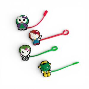 Hello Kitty x Horror Icons Straw Topper Accessories OS Joker Chucky Beetlejuice